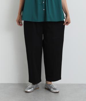 丈が選べるコットンツイルタックパンツ(ブラック-S)