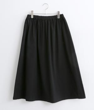コットン裏微起毛ペチスカート(ブラック-F)