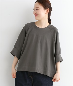 接触冷感コットンソロナジャージラグランプルオーバー