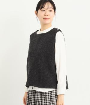 ウールミルド　ベスト(チャコール-F)