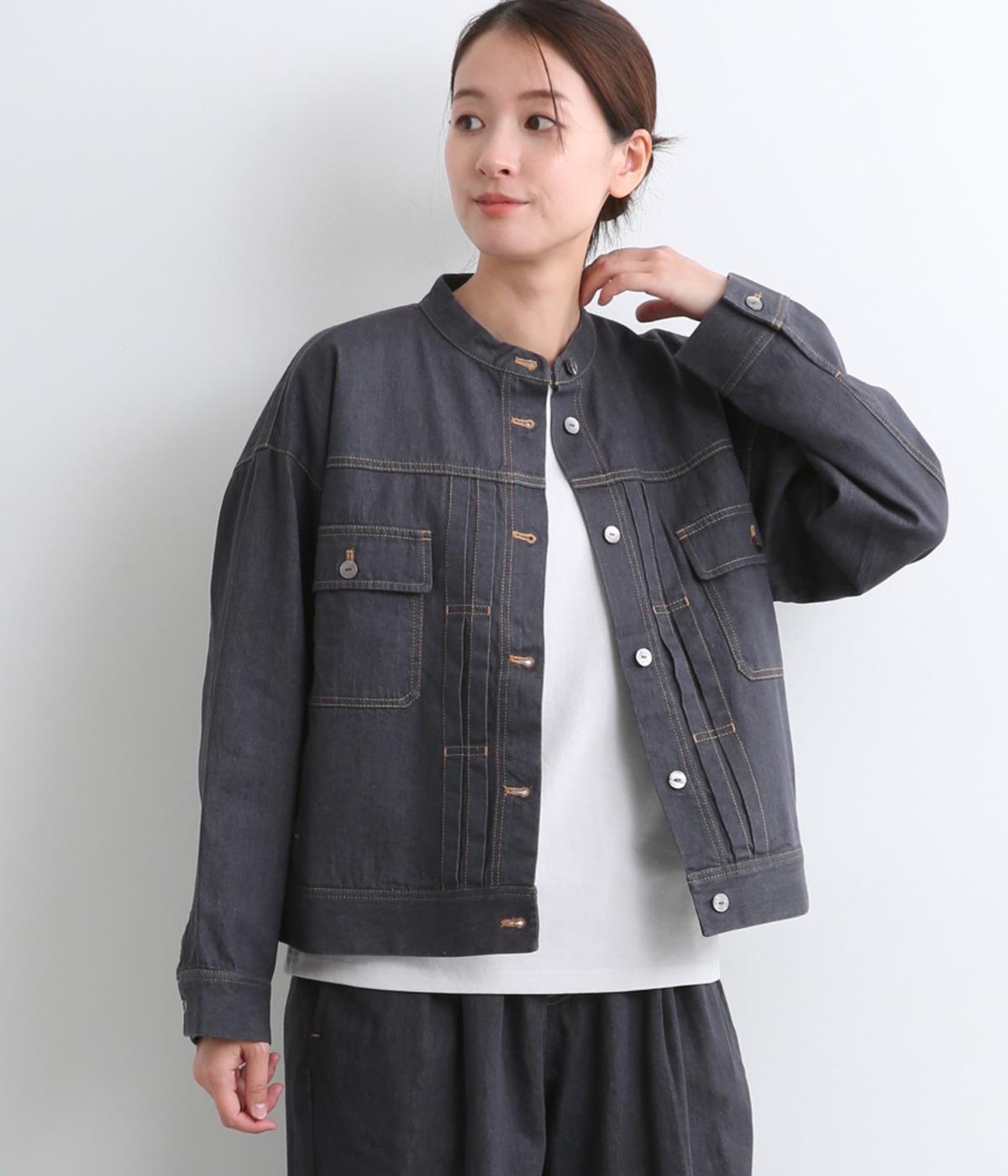 コットンデニムジャケット(ネイビー-F)
