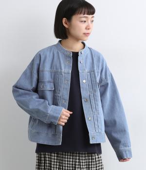コットンデニムジャケット(サックス-F)