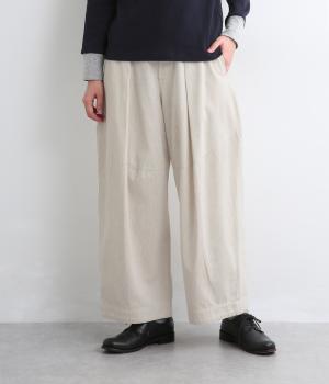 コットンデニムコクーンパンツ(ナチュラル-F)