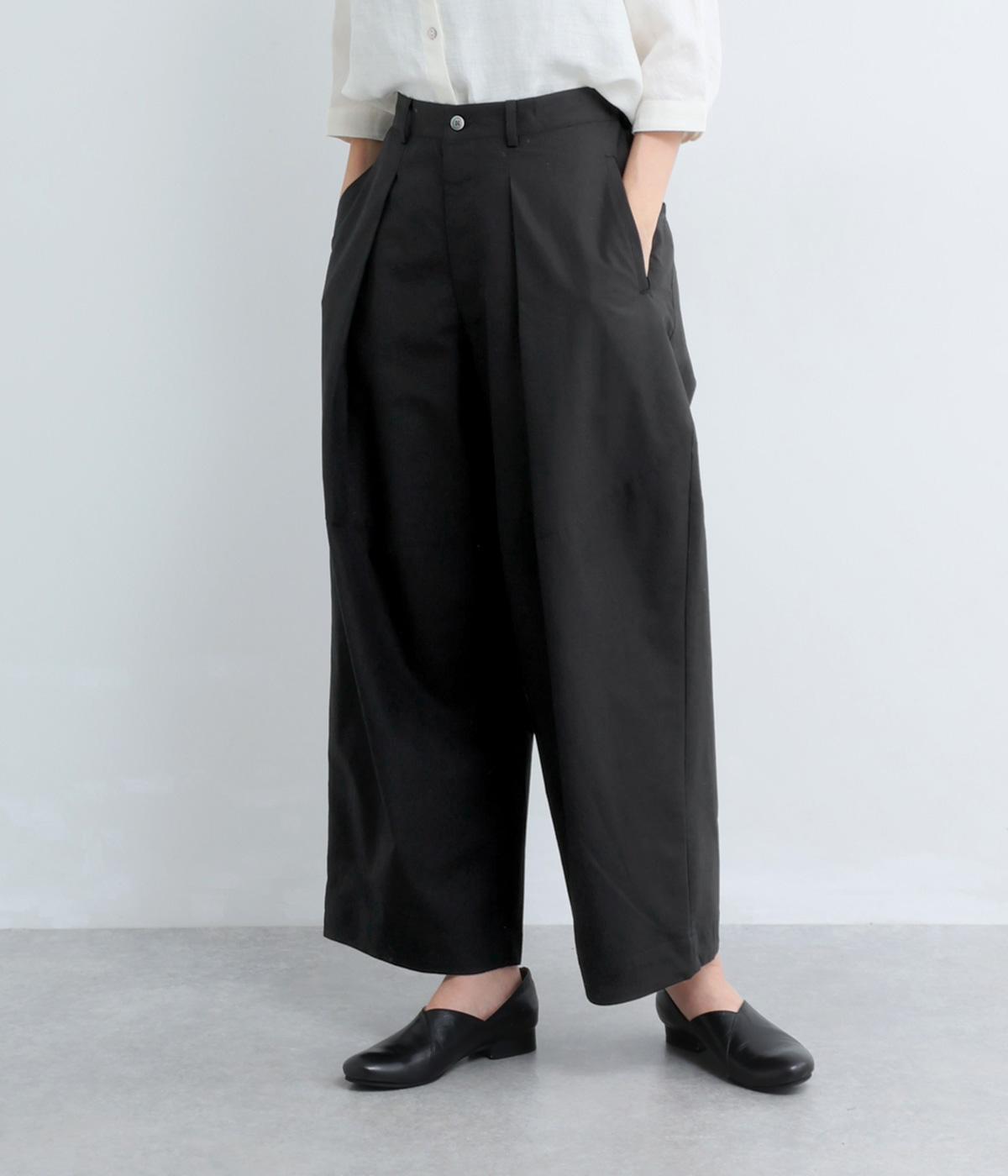 セルロースコットンコクーンパンツ(ブラック-F)