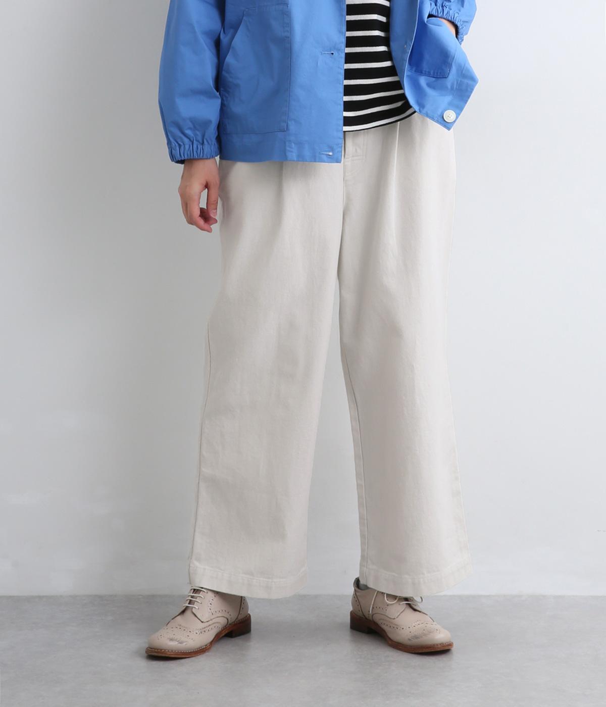 コットンリネン10OZデニムパンツ(ホワイト-F)