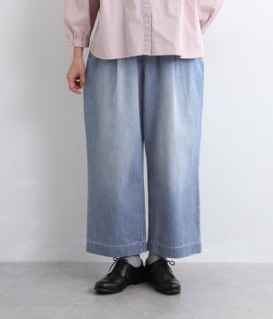 コットンデニムパンツ(サックス-F)