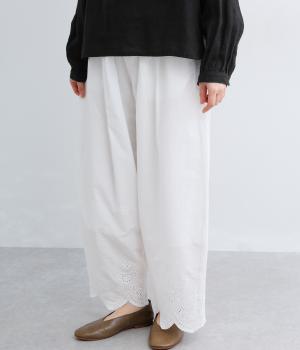 スカラップ刺繍レースパンツ