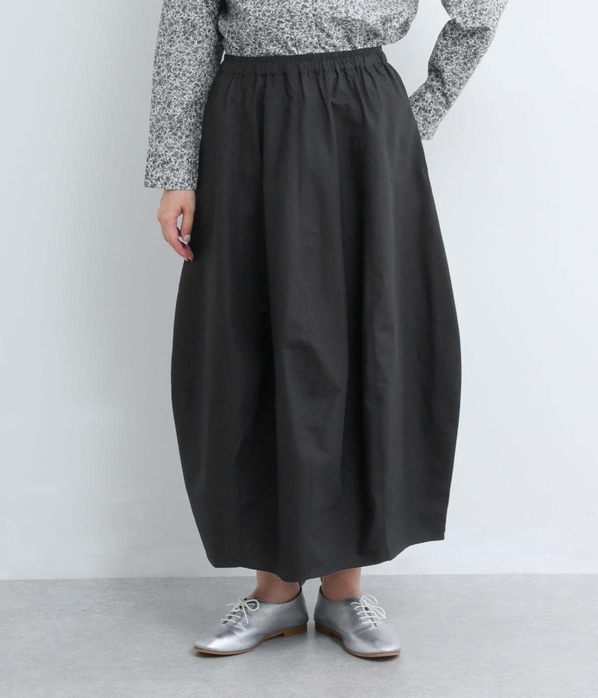 セルロースコットンコクーンスカート(ブラック-F)
