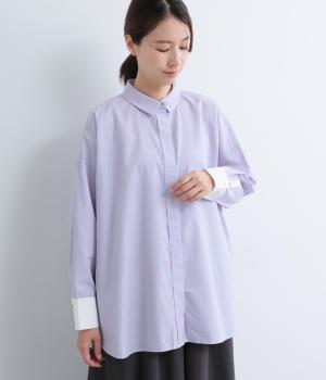 コットンセルロースストライプシャツ