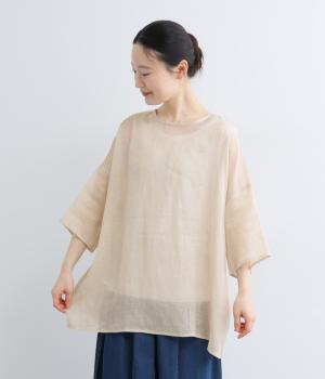 リネン100シアーラミープルオーバー