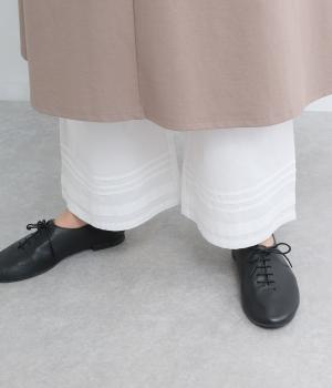 コットンブロードタックぺチパンツ(ホワイト-F)