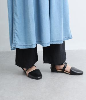 コットンブロードタックぺチパンツ(ブラック-F)