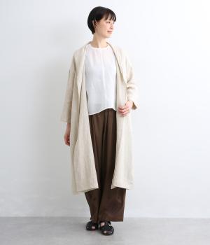 ＜Sachi×TUTIE.＞リネン無地ショールコート(ナチュラル-F)
