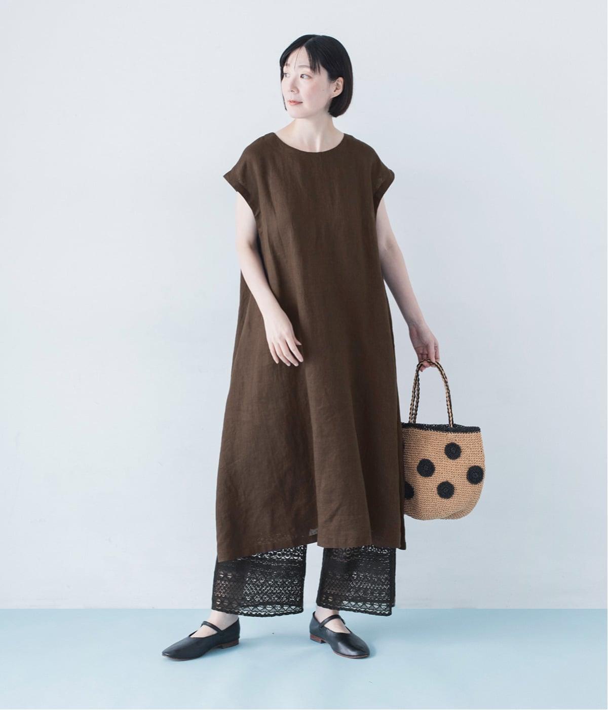 TUTIE. ツチエ ⿻ リネン ランダムストライプ フレンチスリーブワンピース リネンフレンチスリーブワンピース｜TUTIE.（ツチエ）の商品詳細