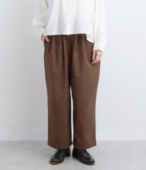コットンツイルパンツ(ブラウン-S)