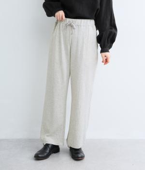 接結カットソーワイドパンツ（アイボリー・L）