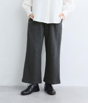 接結カットソーワイドパンツ（チャコール・L）