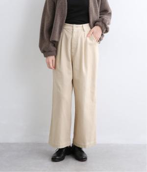 コットンコーデュロイワイドパンツ（アイボリー・L）