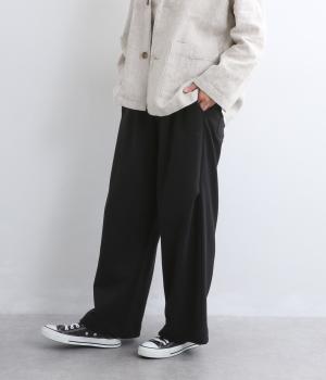 コットン裏毛ワイドパンツ（ブラック・F）