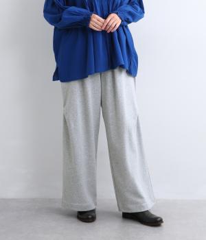 コットン裏毛ワイドパンツ（グレー・F）