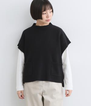 ウールニットベスト（ネイビー・F）