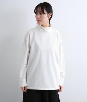 コットン起毛ドローストリングシャツ（ホワイト・F）