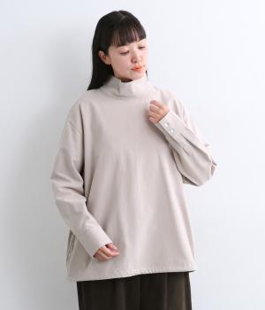コットン起毛ドローストリングシャツ（ベージュ・F）