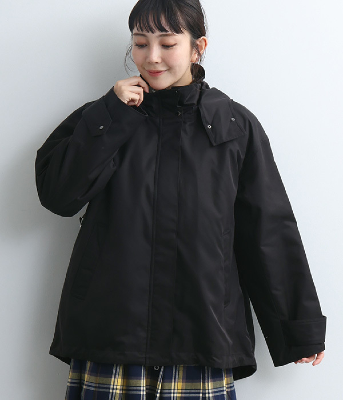 キルトライナー付きブルゾン(ブラック-ONESIZE)