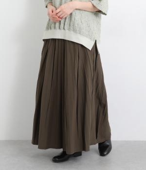 ランダムプリーツスカート(カーキ-ONESIZE)