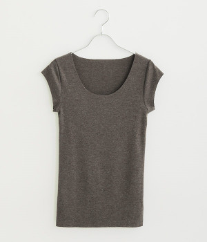 フライスフレンチトップス(ブラウン-ONESIZE)