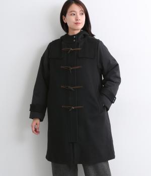 別地切替ダッフルコート(ブラック-F)