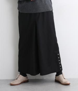 ピーチツイルキュロット(ブラック-F)