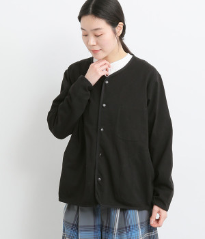 天竺パイピングジャケット(ブラック-ONESIZE)