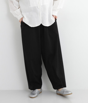 天竺サイド切替ボリュームパンツ(ブラック-ONESIZE)