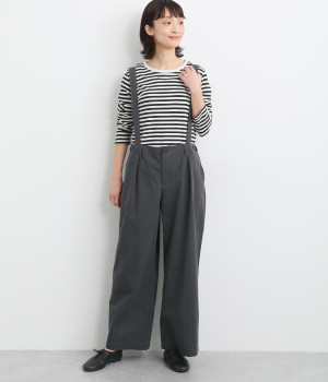 コットンナイロンバイオサスペンダーパンツ(ネイビー-ONESIZE)