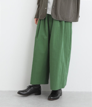 コットンナイロンバイオタックフレア重ねパンツ(グリーン-ONESIZE)