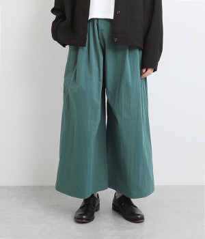 コットンナイロンバイオタックフレア重ねパンツ(ブルーグリーン-ONESIZE)
