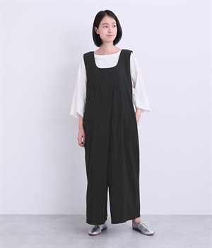 前タックオールインワン(ブラック-ONESIZE)