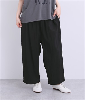 ウエストゴムイージーパンツ(ブラック-ONESIZE)