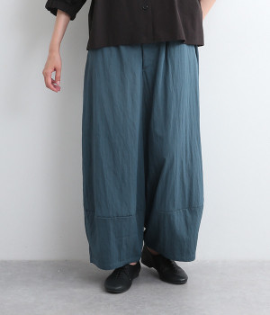 レーヨンナイロンツイルバルーンパンツ(ブルー-ONESIZE)