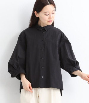 一部別注｜コットンナイロンボリューム袖シャツ(ブラック-ONESIZE)