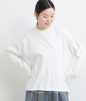 天竺裾リブ背面裾タックプルオーバー(オフホワイト-ONESIZE)