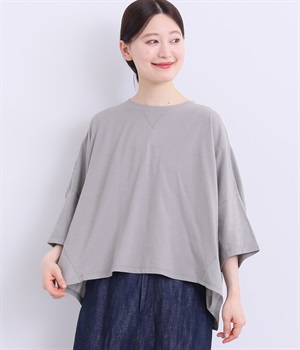 布帛切替タックプルオーバー(グレー-ONESIZE)