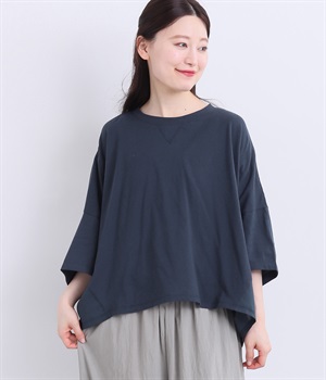 布帛切替タックプルオーバー(ネイビー-ONESIZE)