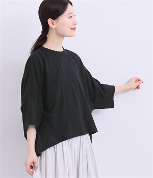 布帛切替タックプルオーバー(ブラック-ONESIZE)