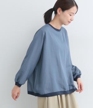 レーヨンナイロンツイルリブワイドプルオーバー