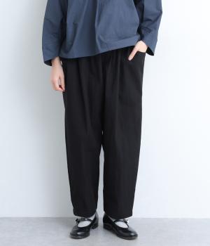 コットンナイロンラウンドポケットパンツ(ブラック-F)