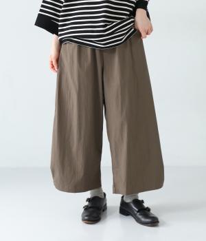 コットンナイロンバルーンパンツ(ダークブラウン-F)