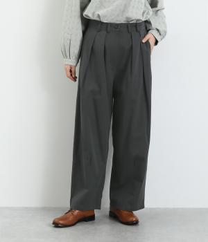 コットンレーヨン起毛ツイルバイオタックパンツ(チャコール-F)
