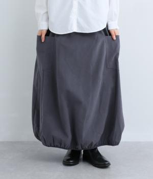 コットンピーチ起毛加工バルーンスカート(ネイビー-F)